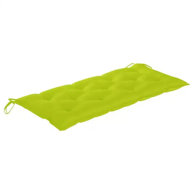 vidaXL Banc de jardin Vert vif, Bambou naturel Bambou, 100 % polyester