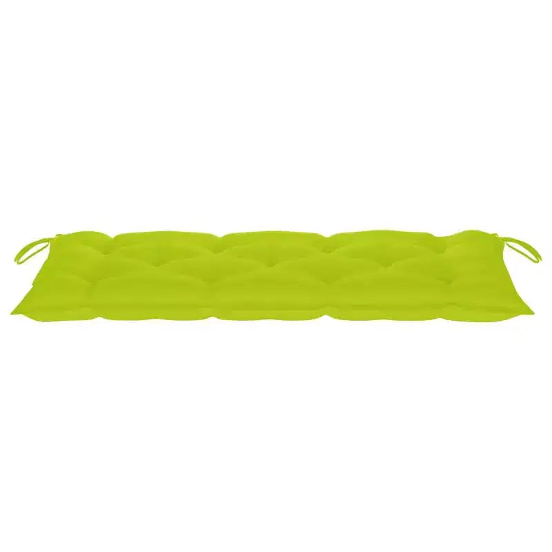 vidaXL Banc de jardin Vert vif, Bambou naturel Bambou, 100 % polyester