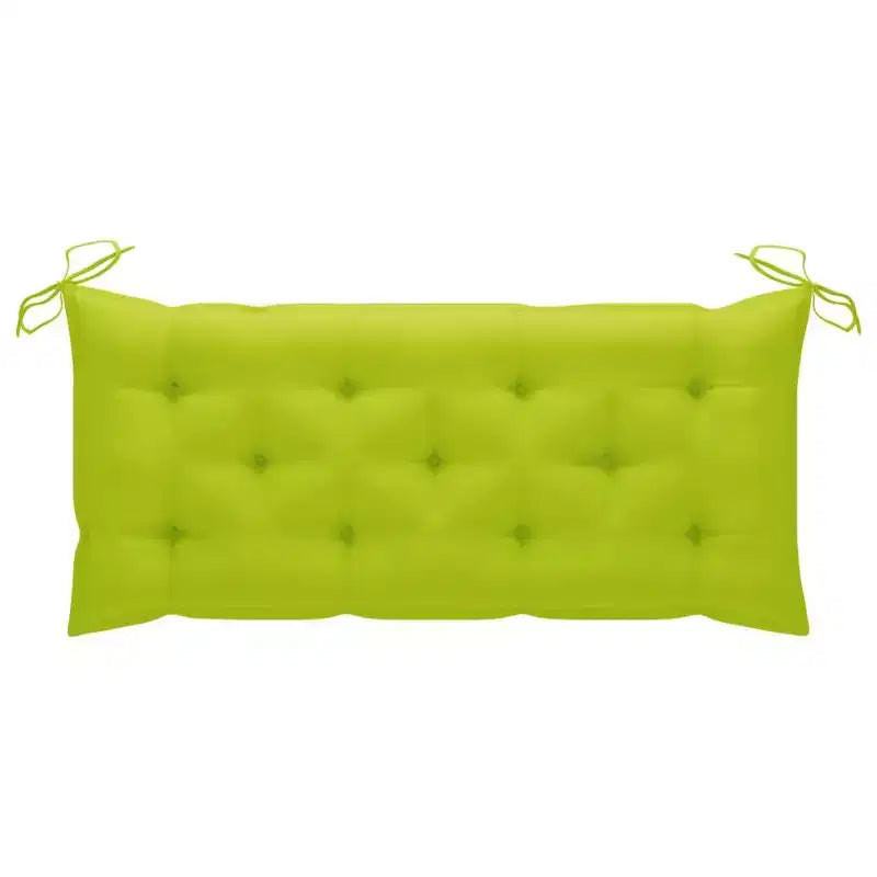 vidaXL Banc de jardin Vert vif, Bambou naturel Bambou, 100 % polyester