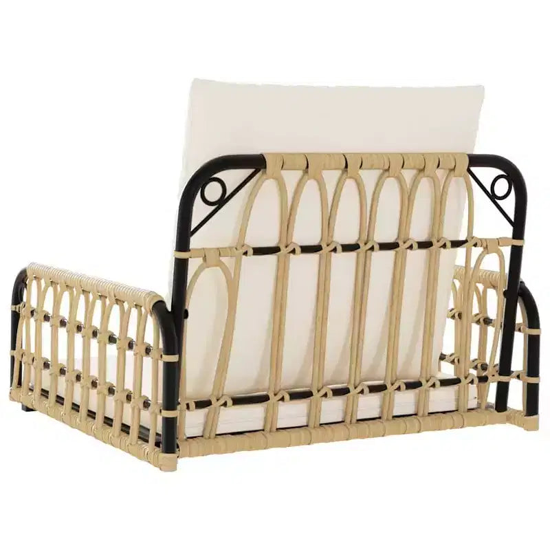 vidaXL Balancelle Marron et noir Rotin PE Standard Durable