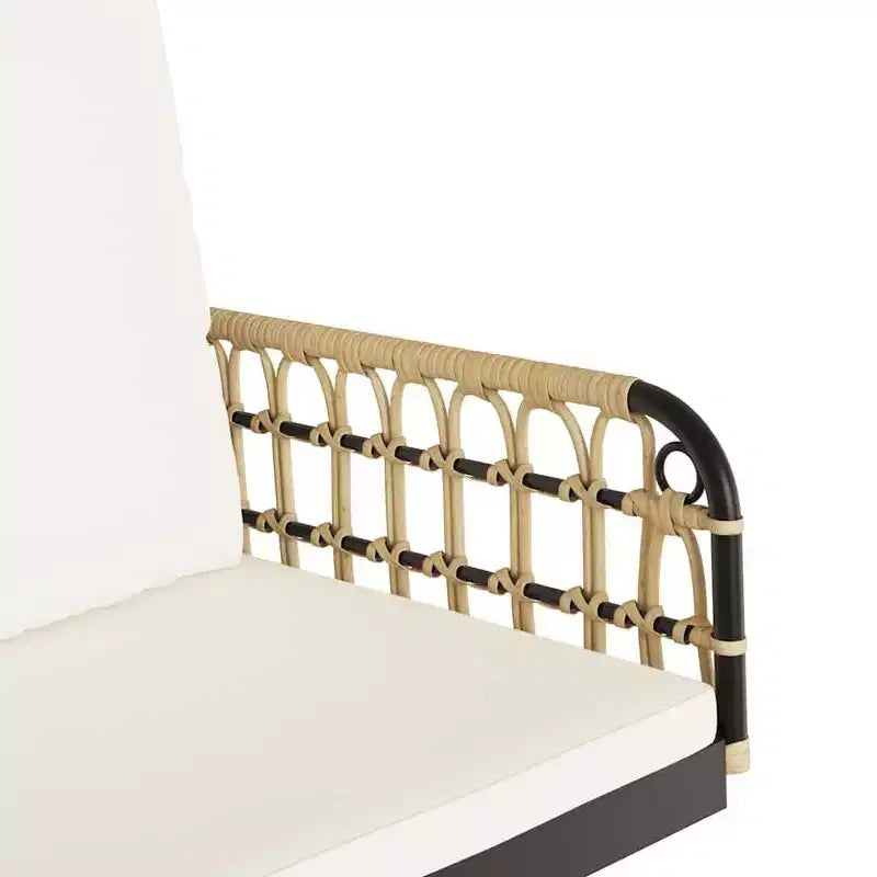 vidaXL Balancelle Marron et noir Rotin PE Standard Durable