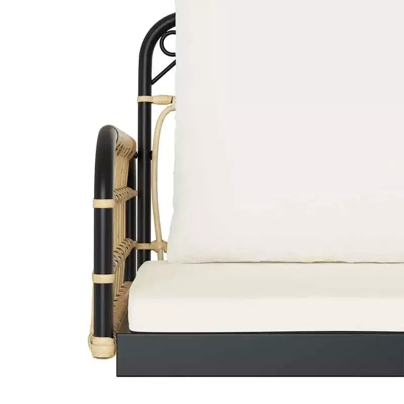 vidaXL Balancelle Marron et noir Rotin PE Standard Durable