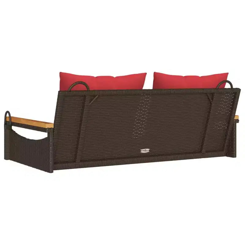 vidaXL Balancelle de jardin marron, rouge