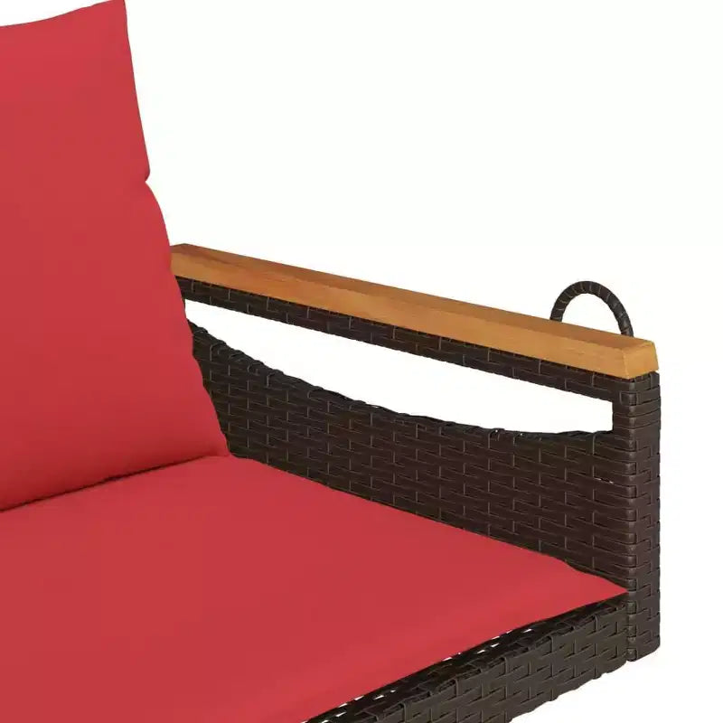 vidaXL Balancelle de jardin marron, rouge