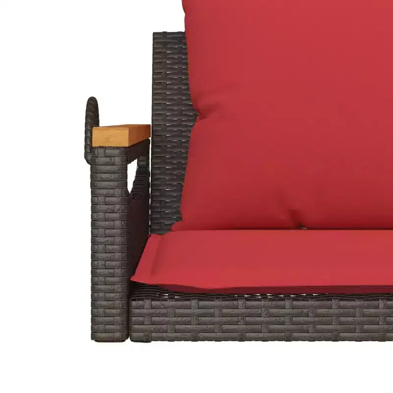 vidaXL Balancelle de jardin marron, rouge