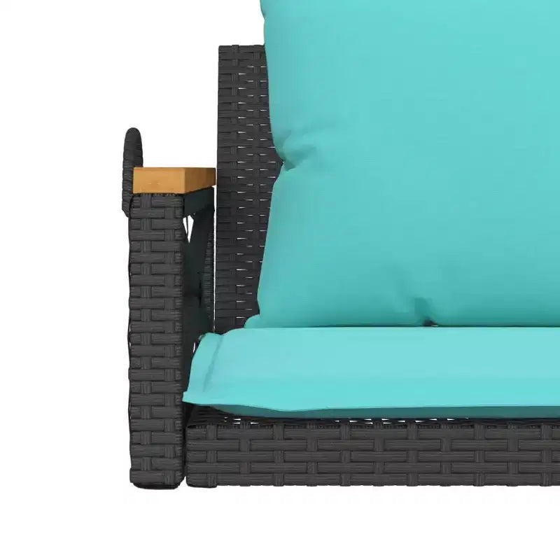 vidaXL Balancelle de jardin noir, bleu