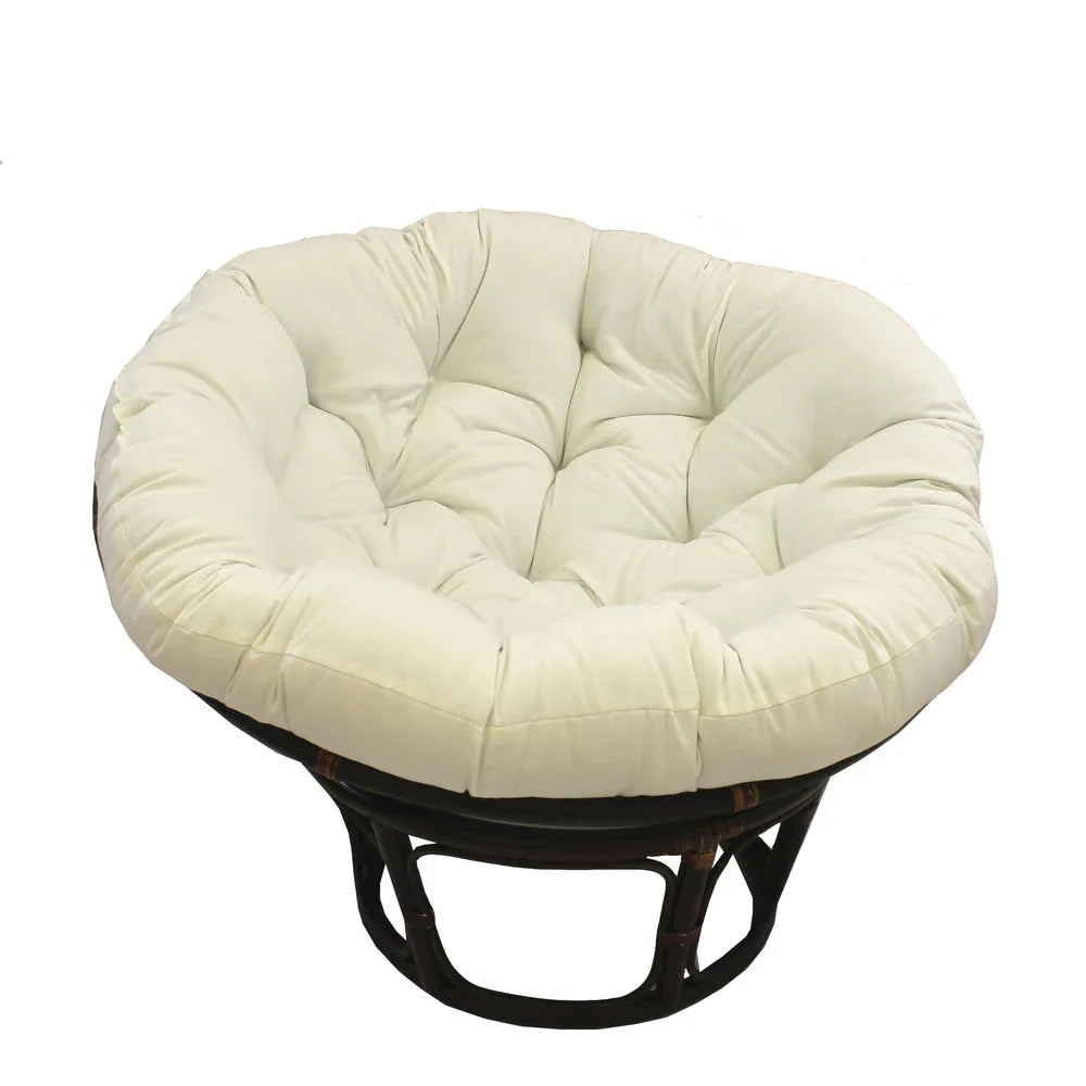 Fauteuil Papasan en rotin Bali 42 po avec coussin en sergé