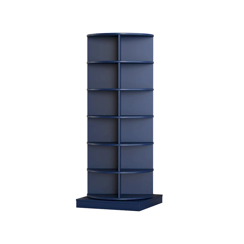 Meuble à chaussures rotatif bleu 360 à 6 niveaux
