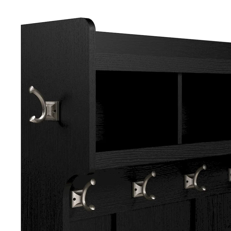 Banc à chaussures 40W Woodland avec étagères et patère murale par Bush Furniture
