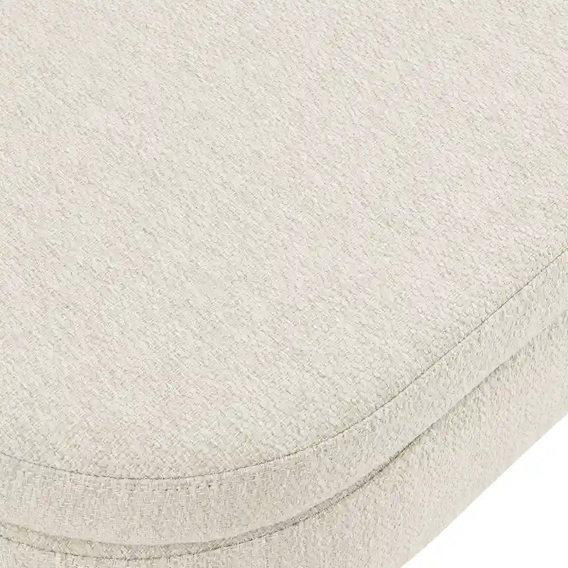 GDFStudio - Banc Ottoman de Rangement Emma en Lin Plissé avec Pieds en Bois d'Hévéa Durables