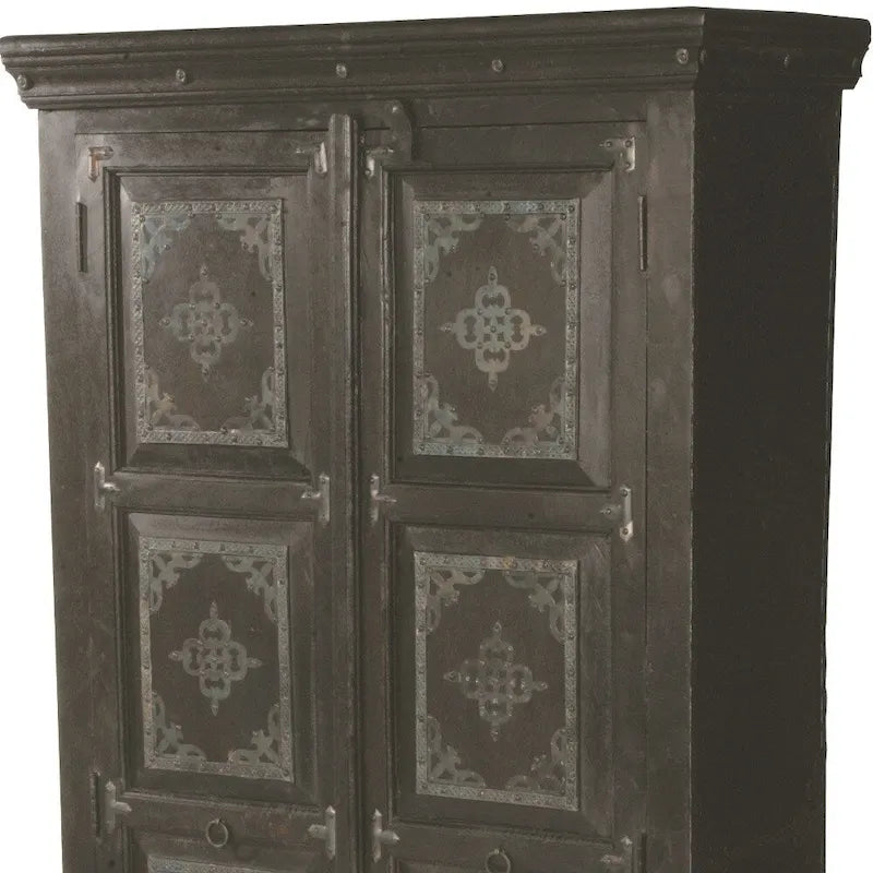 HomeRoots 72 Garde-manger ou placard de rangement en bois massif marron foncé - 36' X '72' X '16