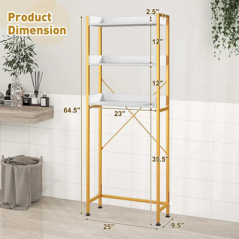 Costway Étagère de Salle de Bain 3 Niveaux Gain de Place pour WC – Voir Détails