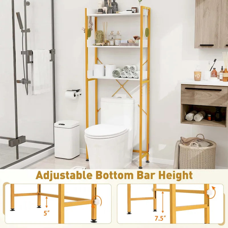 Costway Étagère de Salle de Bain 3 Niveaux Gain de Place pour WC – Voir Détails