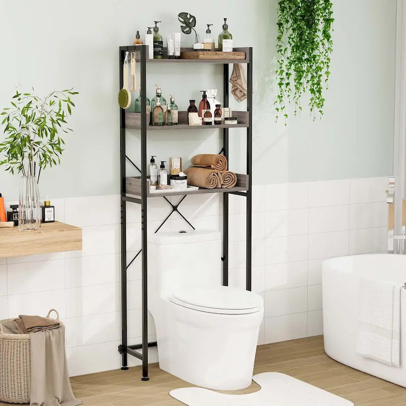 Costway Étagère de Salle de Bain 3 Niveaux Gain de Place pour WC – Voir Détails