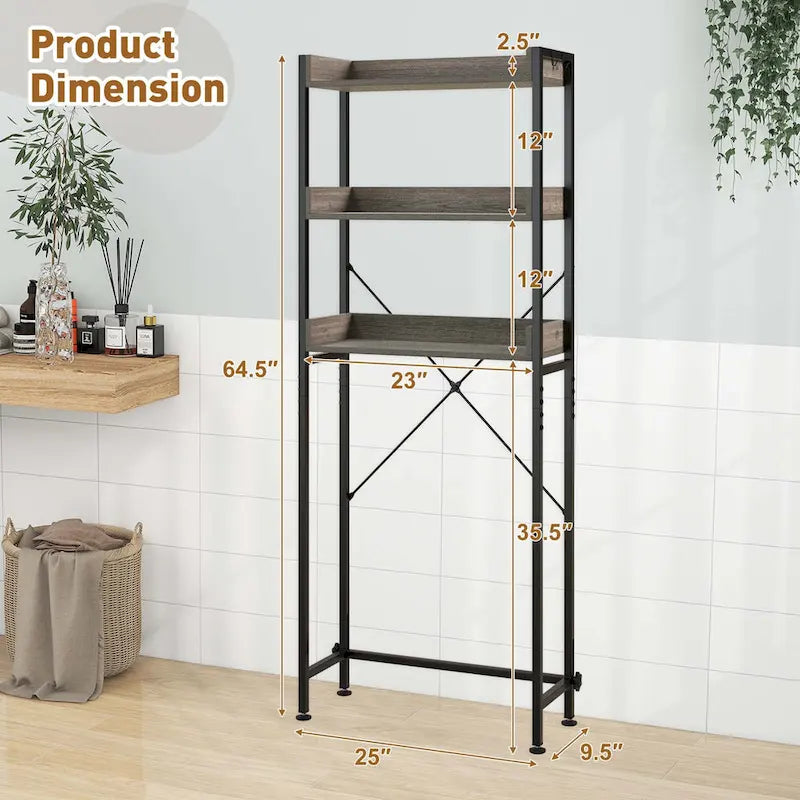 Costway Étagère de Salle de Bain 3 Niveaux Gain de Place pour WC – Voir Détails