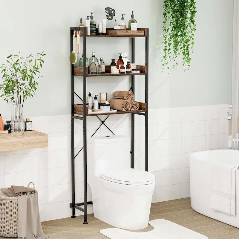 Costway Étagère de Salle de Bain 3 Niveaux Gain de Place pour WC – Voir Détails