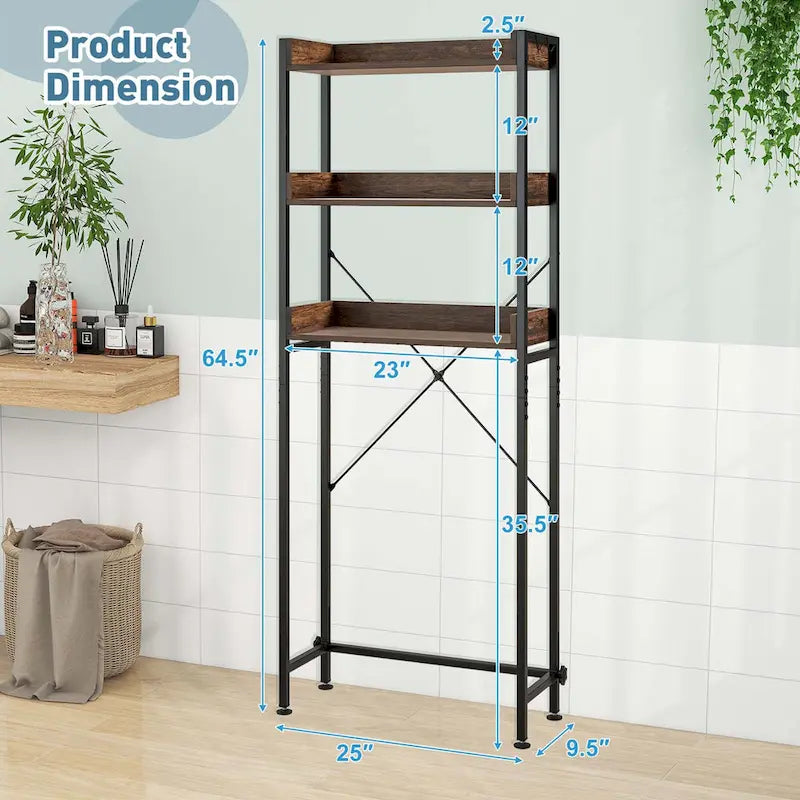Costway Étagère de Salle de Bain 3 Niveaux Gain de Place pour WC – Voir Détails