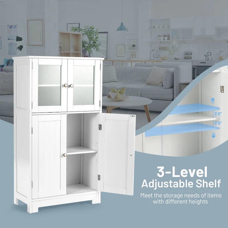 Meuble de rangement au sol Costway pour salle de bain, placard de cuisine – Voir détails