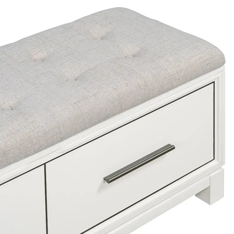 Banc à chaussures avec coussin amovible, banc d'entrée avec rangement dissimulé