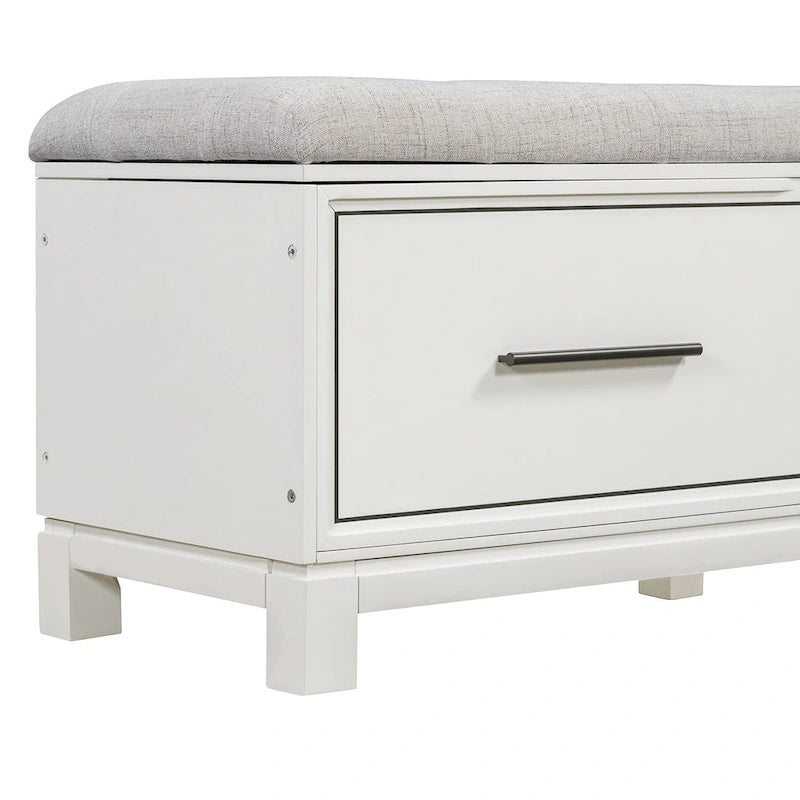 Banc à chaussures avec coussin amovible, banc d'entrée avec rangement dissimulé