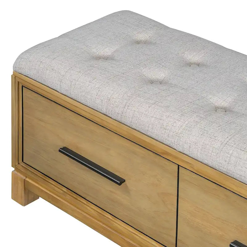 Banc à chaussures avec coussin amovible, banc d'entrée avec rangement dissimulé