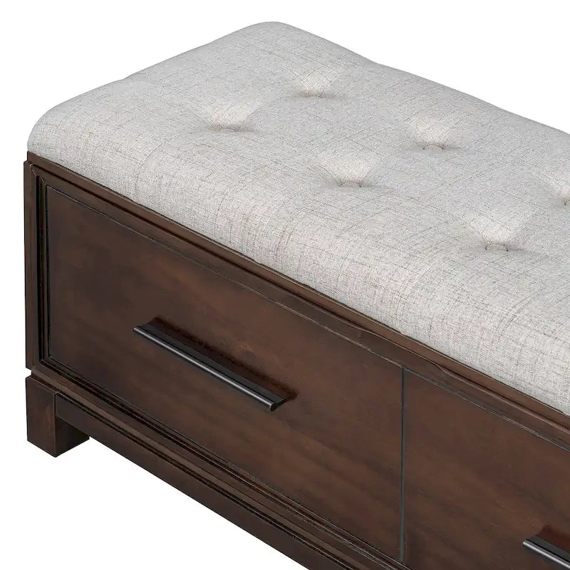 Banc à chaussures avec coussin amovible, banc d'entrée avec rangement dissimulé
