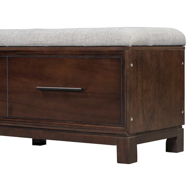 Banc à chaussures avec coussin amovible, banc d'entrée avec rangement dissimulé