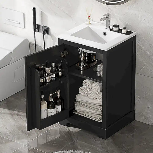 Meuble de salle de bain 20 vasques avec lavabo en céramique, meuble-lavabo moderne avec porte à fermeture amortie