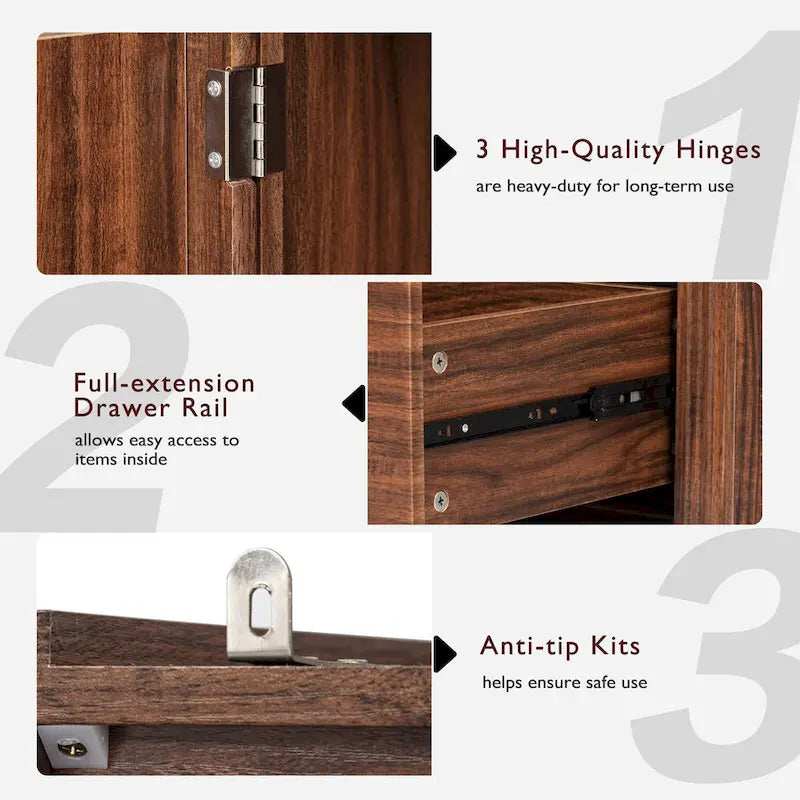 Meuble de rangement haut de cuisine de 180,34 cm, placard de rangement autonome avec 2 tiroirs, armoire de cuisine