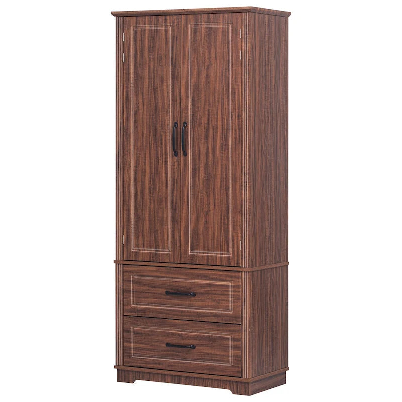 Meuble de rangement haut de cuisine de 180,34 cm, placard de rangement autonome avec 2 tiroirs, armoire de cuisine