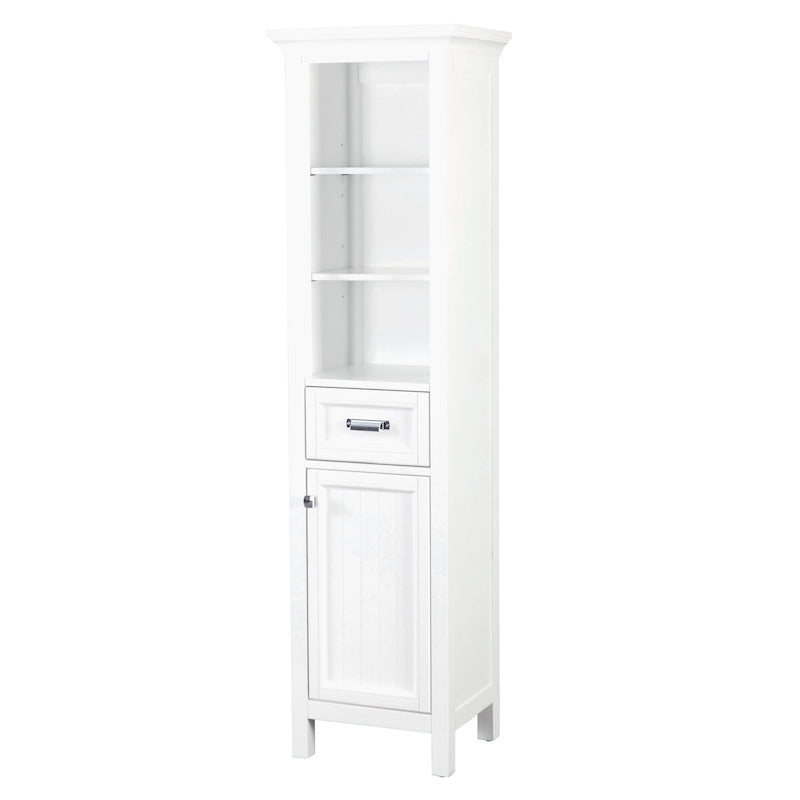 Miseno Tatianna 19 x 70 Armoire à linge de salle de bain autoportante en bois de peuplier