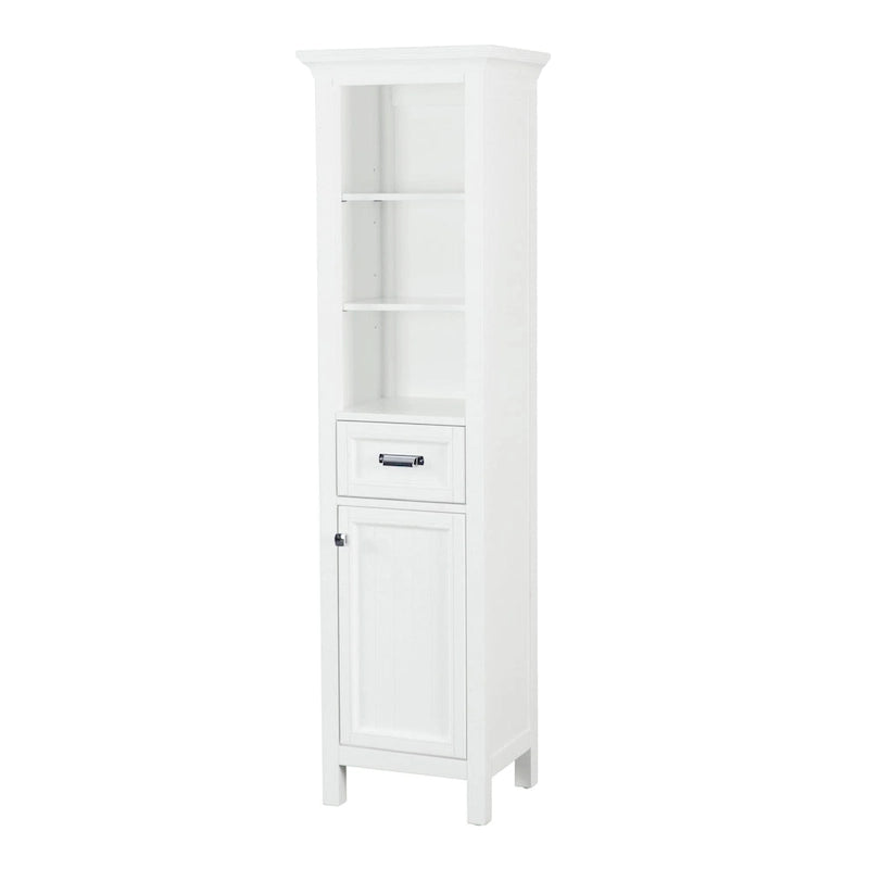 Miseno Tatianna 19 x 70 Armoire à linge de salle de bain autoportante en bois de peuplier