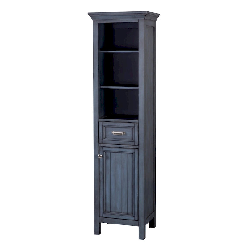 Miseno Tatianna 19 x 70 Armoire à linge de salle de bain autoportante en bois de peuplier