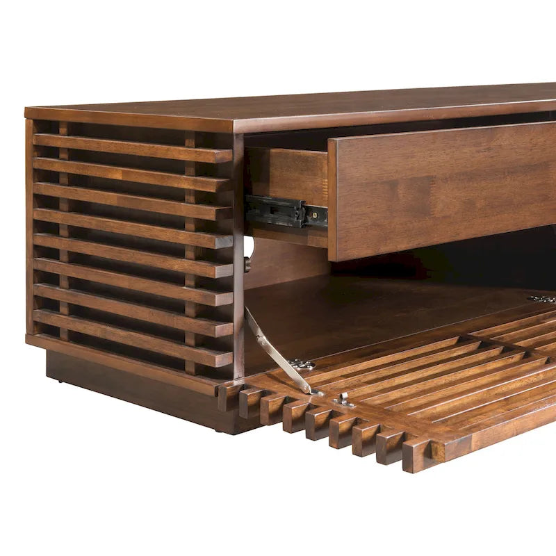 Meuble TV Linea large en noyer