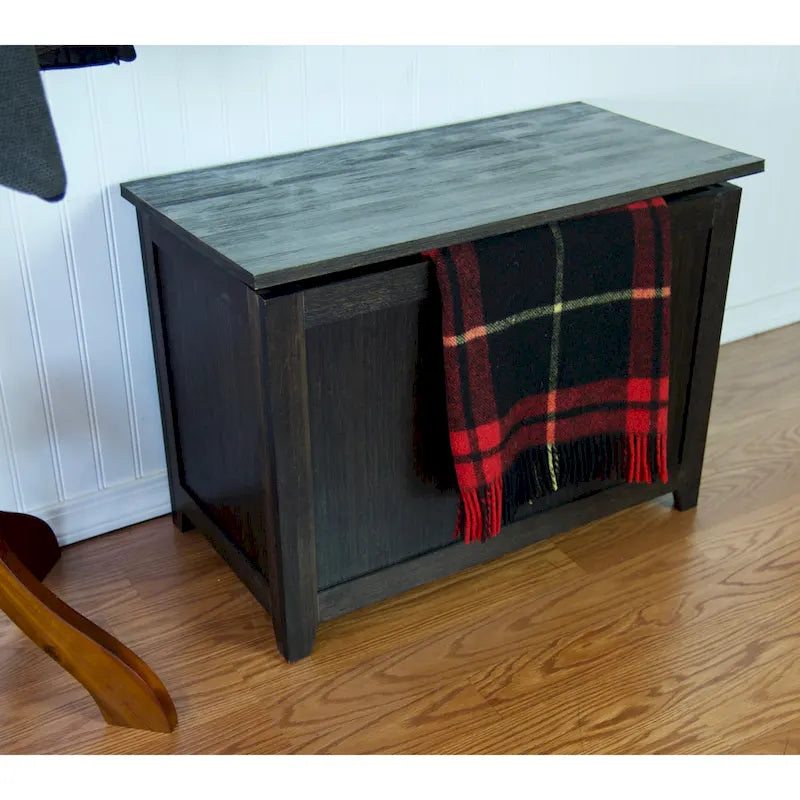 Banc de rangement en bambou massif Molyneux Carbon Loft