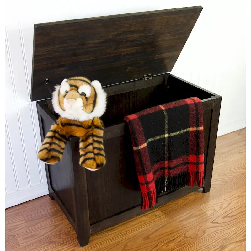 Banc de rangement en bambou massif Molyneux Carbon Loft