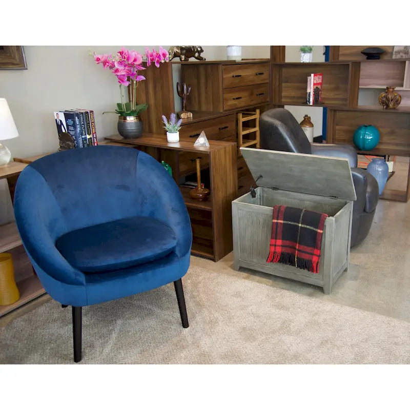 Banc de rangement en bambou massif Molyneux Carbon Loft