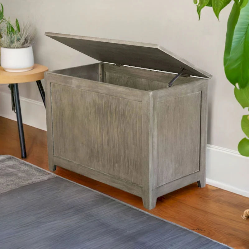 Banc de rangement en bambou massif Molyneux Carbon Loft