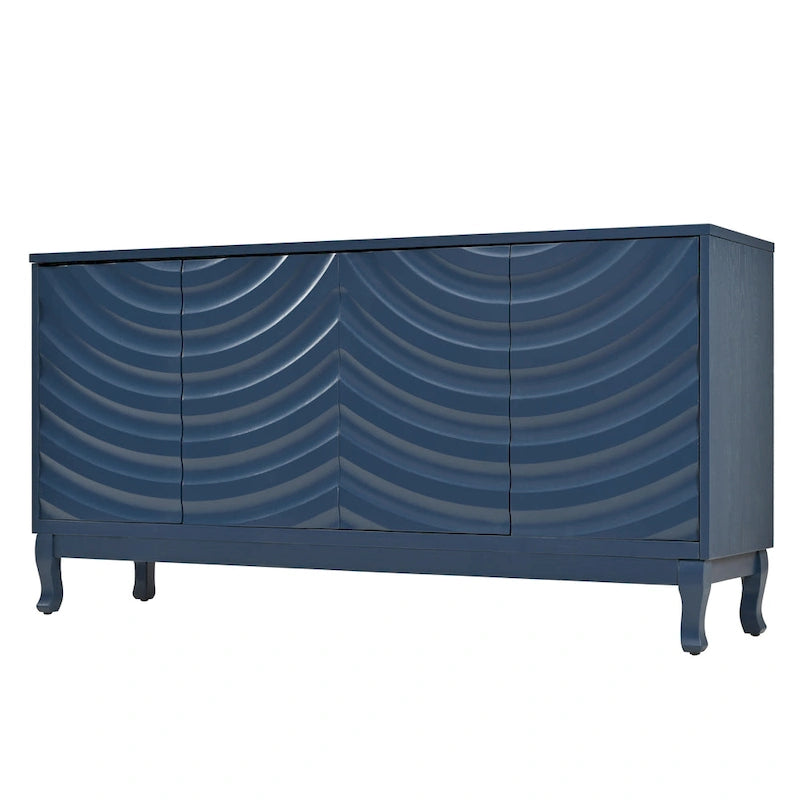 Élégant buffet avec rainure arquée pour le salon