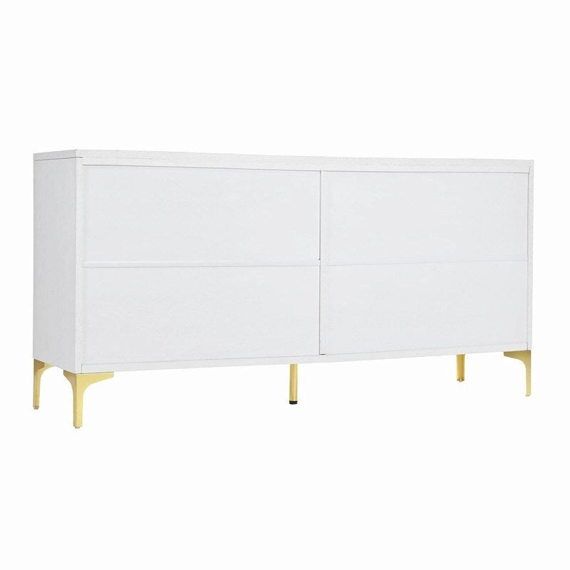 59.84 Buffet vaisselier sculpté avec système d'ouverture Push-to-Open pour salle à manger ou salon
