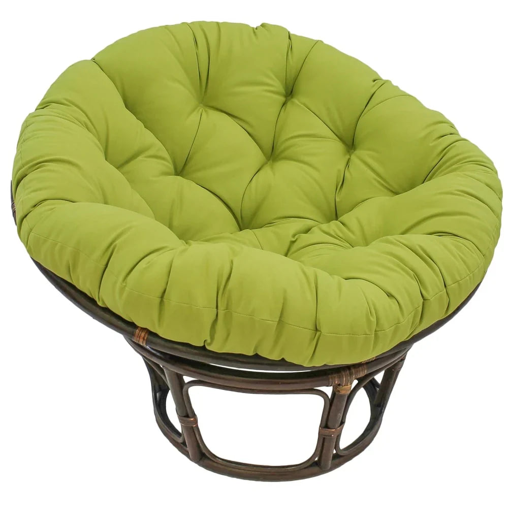 Fauteuil Papasan en rotin Bali 42 po avec coussin en sergé