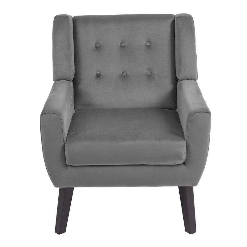 Lot de 2 fauteuils de salon en velours avec accoudoirs