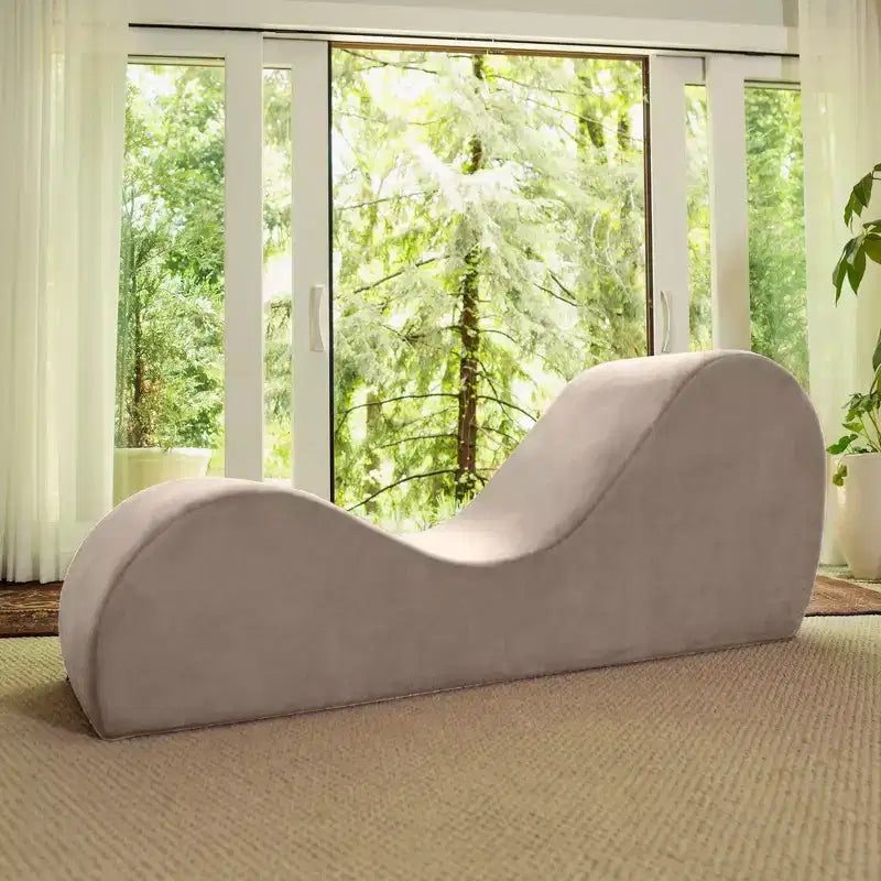 Avana Sleek Chaise Longue pour le yoga – Fabriquée aux États-Unis – Idéale pour les étirements, la relaxation, l'exercice et plus encore, 60D x 18W x 26H pouces, Gris clair