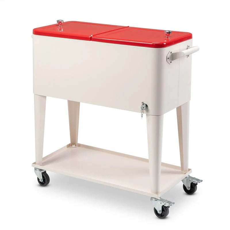 Glacière de camping 80 pintes en fer avec étagère