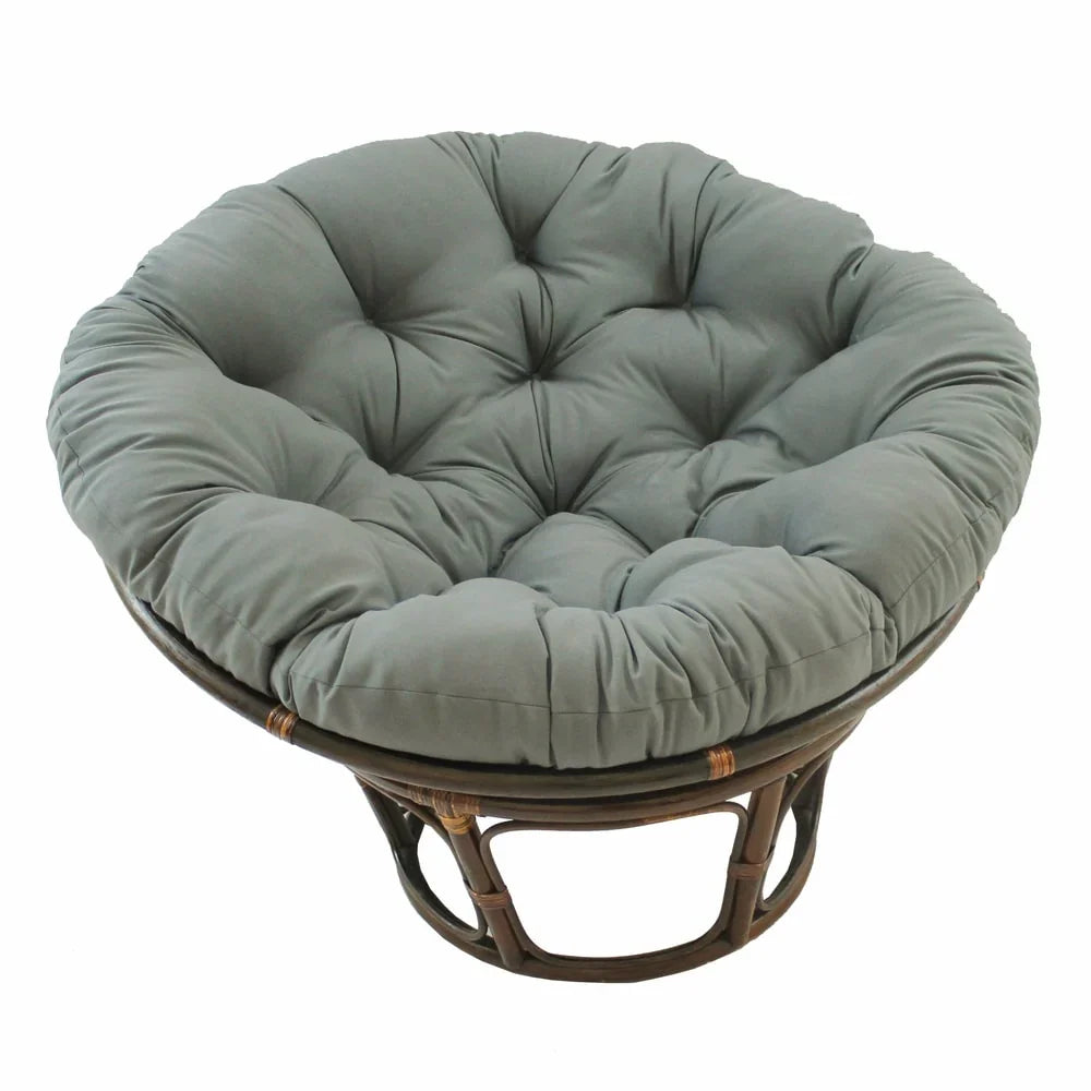 Fauteuil Papasan en rotin Bali 42 po avec coussin en sergé