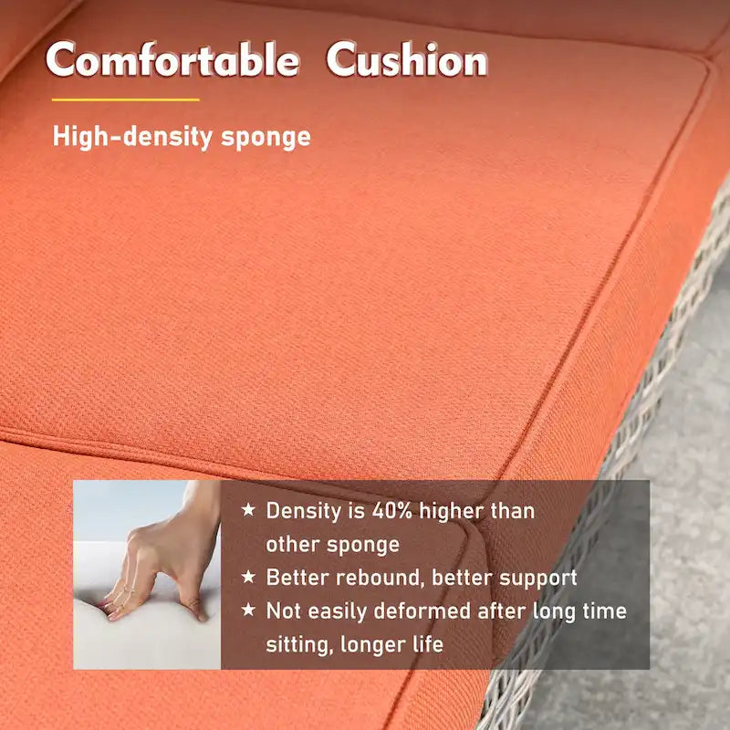 Ensemble de conversation de jardin 9 pièces XIZZI avec fauteuil pivotant