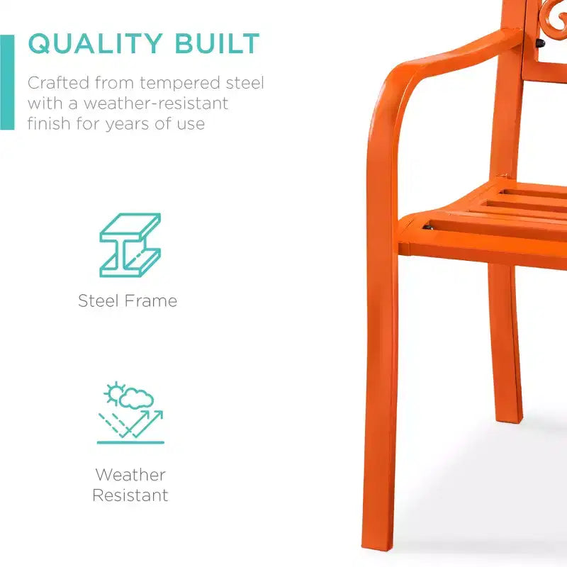 Banc d'extérieur en acier Best Choice Products, mobilier de jardin pour terrasse ou porche avec dossier à motif floral
