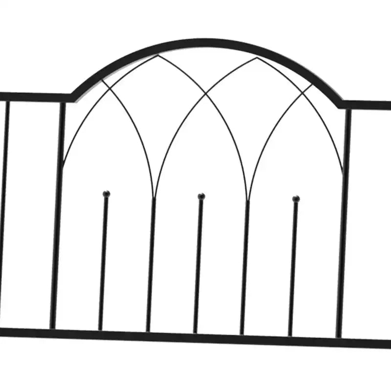 Outsunny Arche de jardin en métal avec banc pour plantes grimpantes, raisins et vignes, avec assise décorative entrelacée, noir