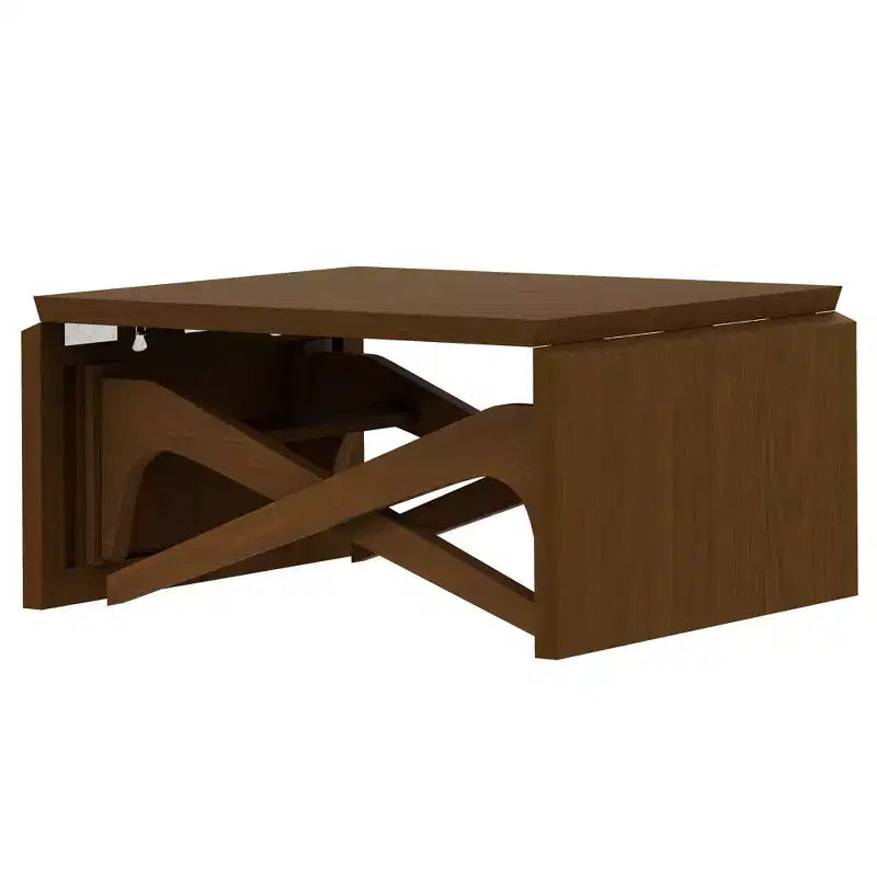 Table basse 2 en 1, table à manger extensible, table à hauteur réglable pour la maison et le bureau, peu encombrante - ModernLuxe