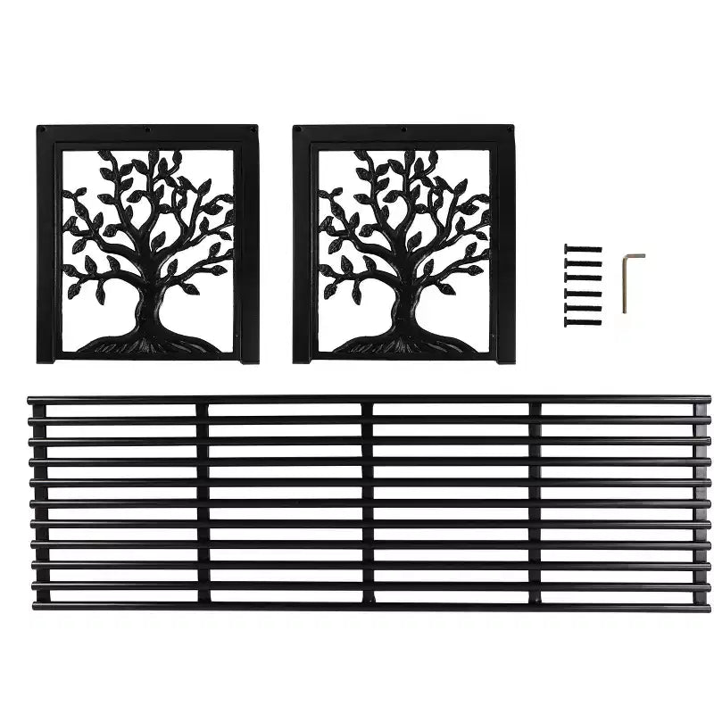 Banc droit en métal Evergreen Arbre de Vie